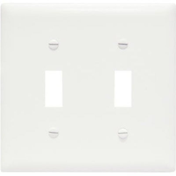 Pass & Seymour Wht 2G 2Tog Wall Plate TP2WCC30